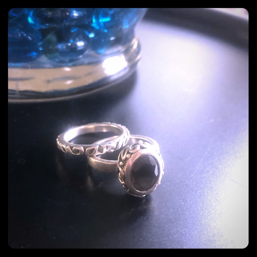 Silpada Smoky Quartz 2 Stack Ring